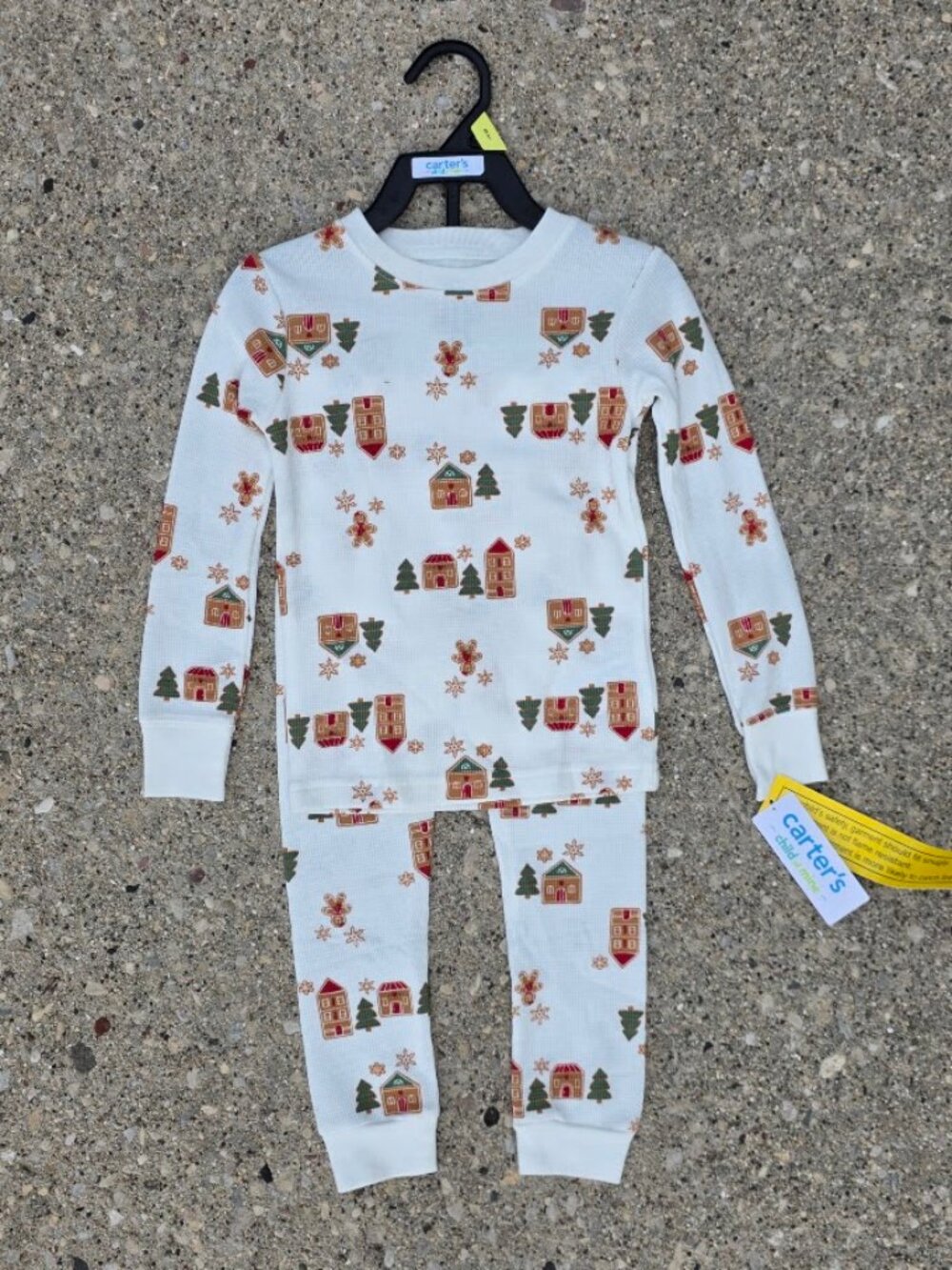 Carter's Child of Mine 3T Christmas Gingerbread Pajamas NWT